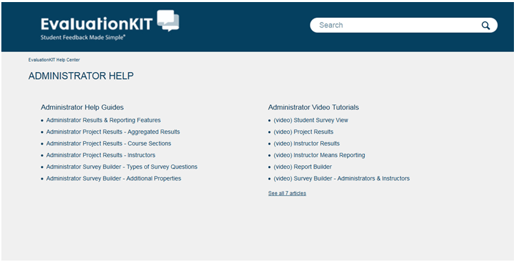 Overview of Administrator Tutorials in EvaluationKit