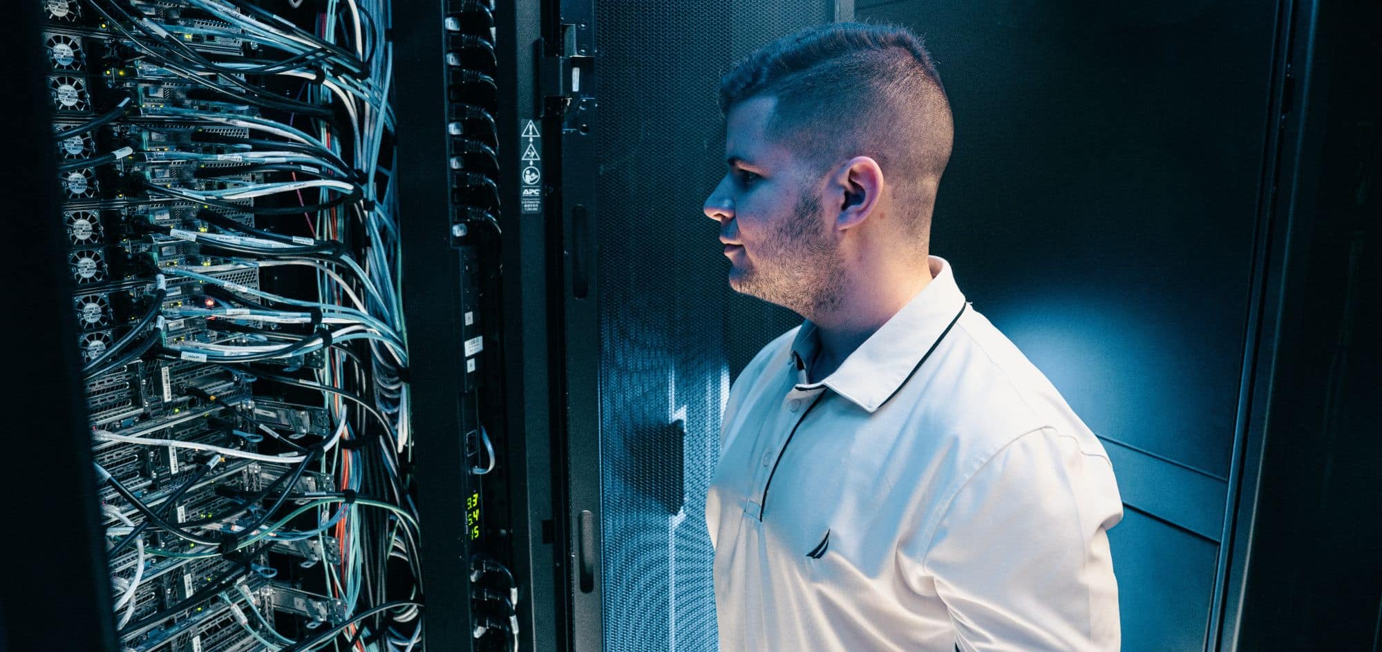 An Embry-Riddle student working on the CRAY supercomputer. (Photo: Embry-Riddle / Bill Fredette-Huffman)