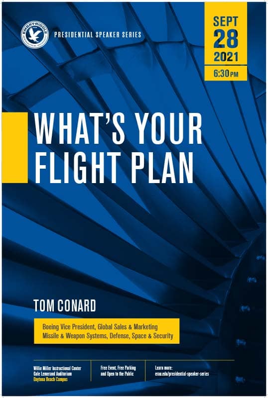 Presidential Speaker Series poster for Tom Conard