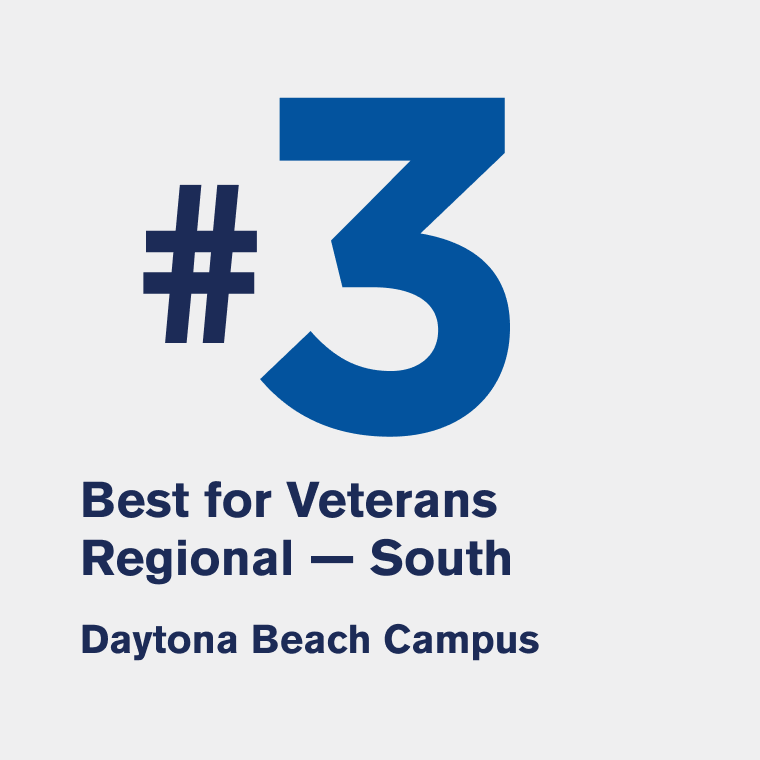 Number 3 Best for Veterans Regional - South - Daytona Beach Campus