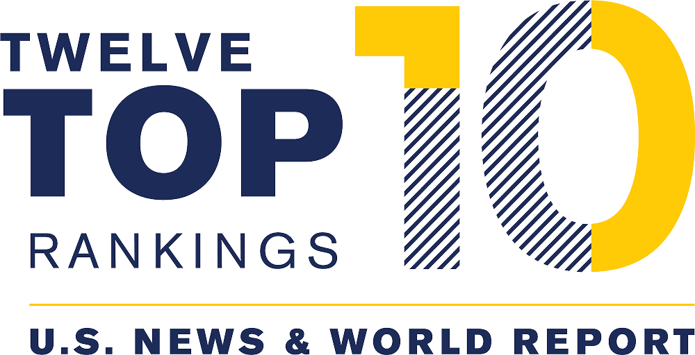 Twelve Top-10 Rankings (U.S. News & World Report)