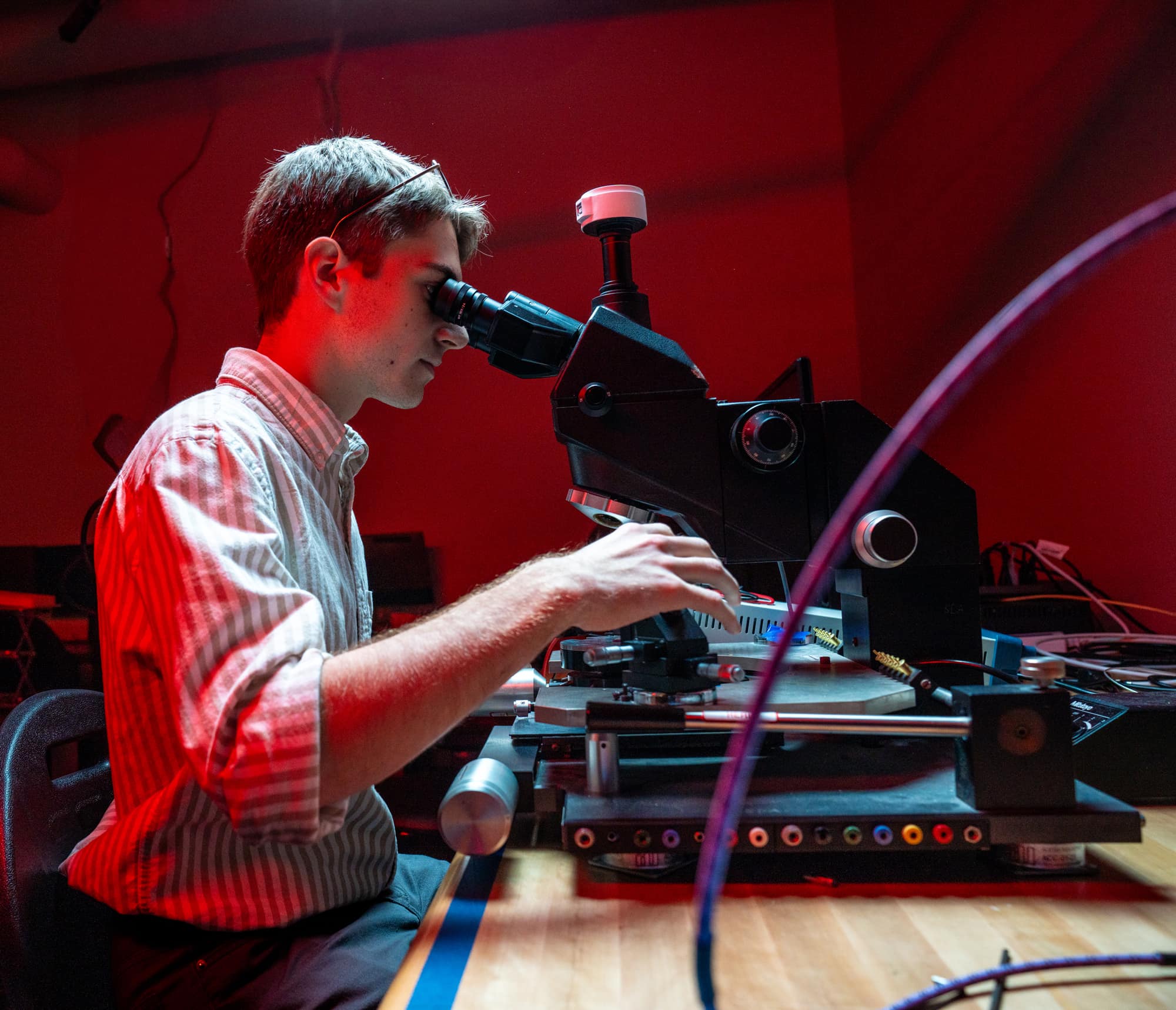 Student working in the Wide Lab
