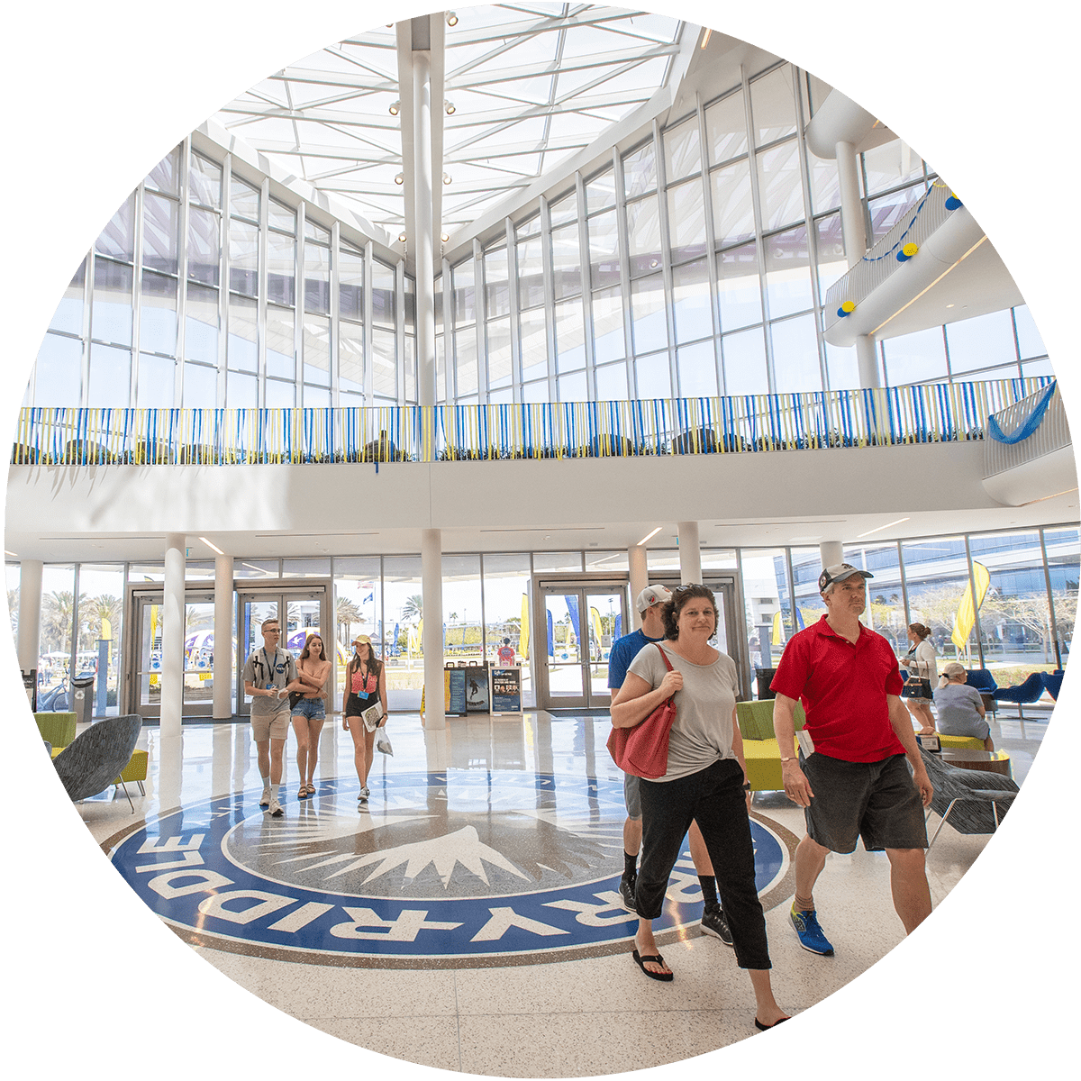 Parents and students tour campus and talk to faculty and staff during Preview Day, Embry-Riddle Aeronautical University, Daytona Beach Campus, Daytona Beach, March 30, 2019. (Embry-Riddle/David Massey)