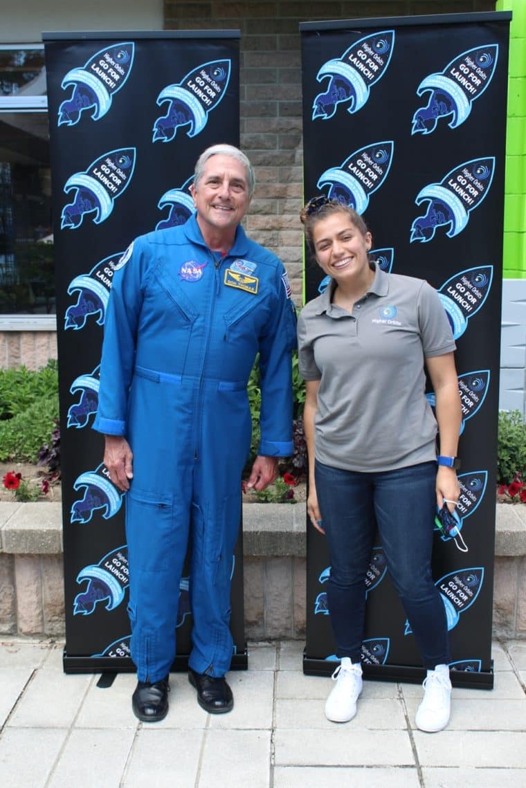 At “Go For Launch!” events, Thompson and her team bring in NASA astronauts to work with the students. (Photo: Katy Thompson)